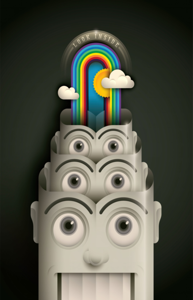 Arc-en-ciel Impression sur verre