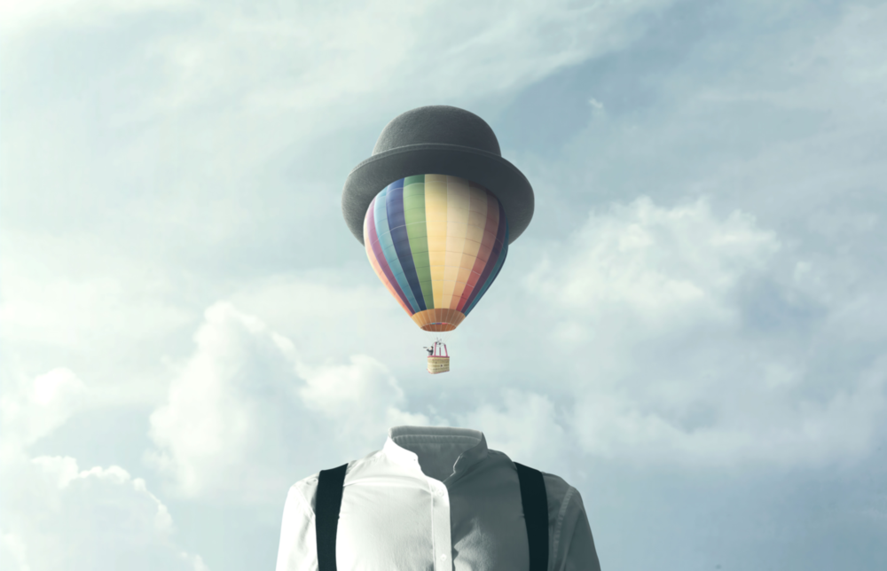 Arte de pared de vidrio de Cabezales de globo