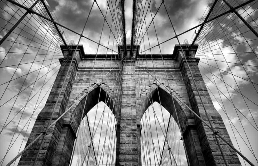 Brooklyn Brücke Glasbild