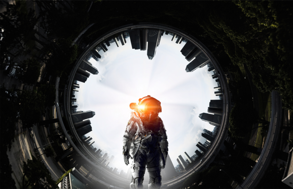 Arte della parete di vetro Astronauta