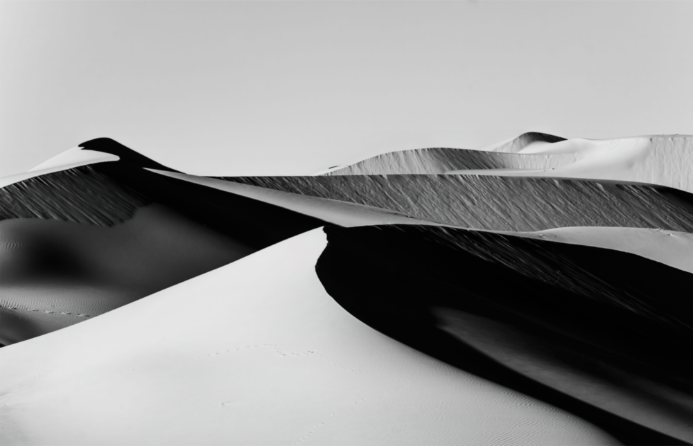 Paysage noir Impression sur verre