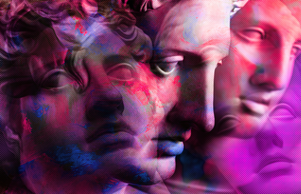 Arte della parete di vetro Statue