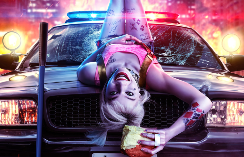 Harley Quinn Glass Art