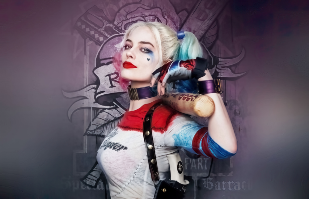 Harley Quinn Glass Art