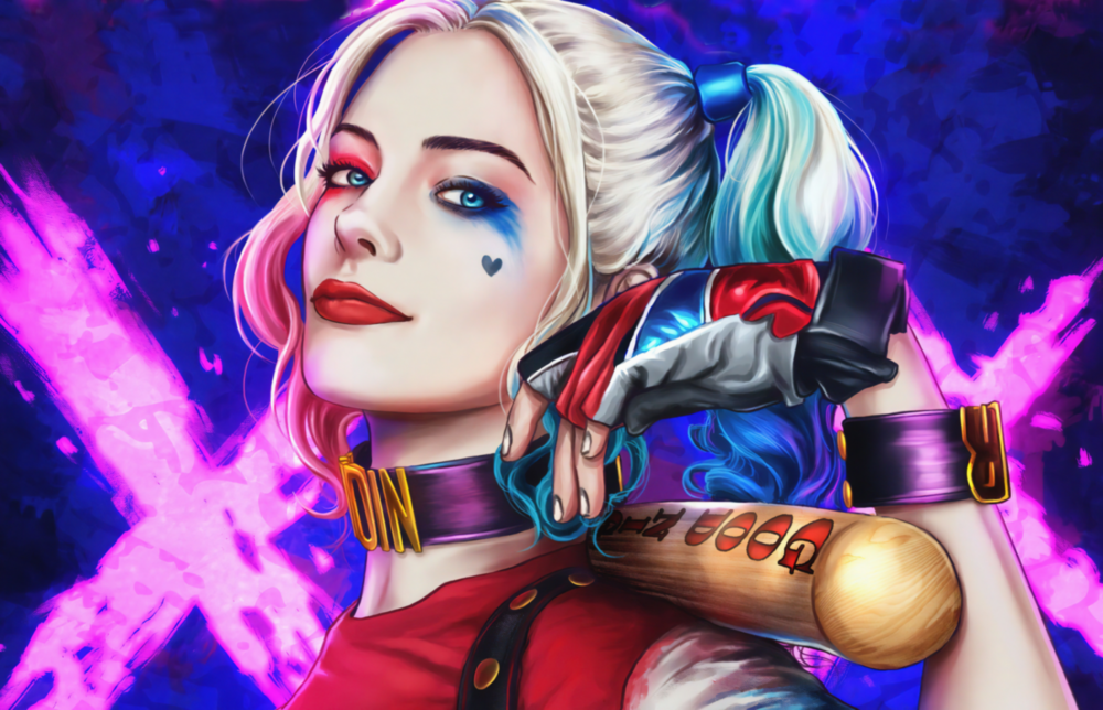 Harley Quinn Glasbild