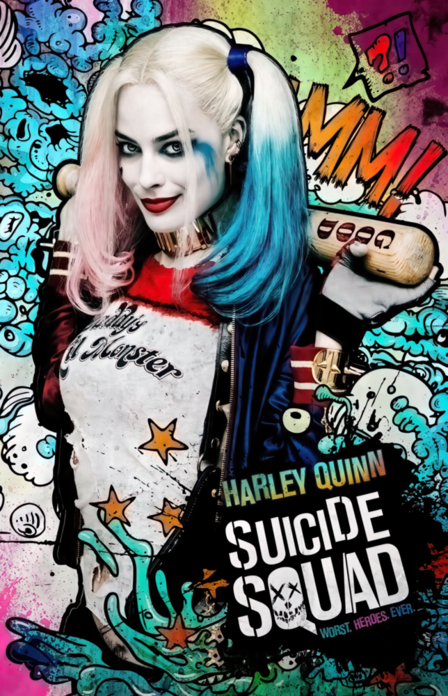 Arte della parete di vetro Harley Quinn