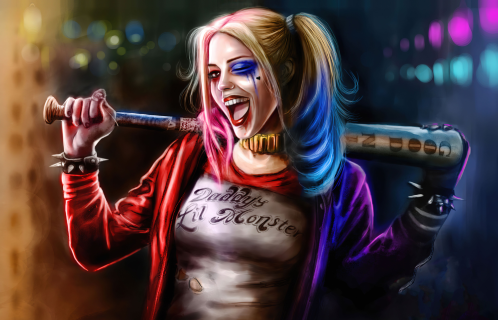 Harley Quinn Glass Art