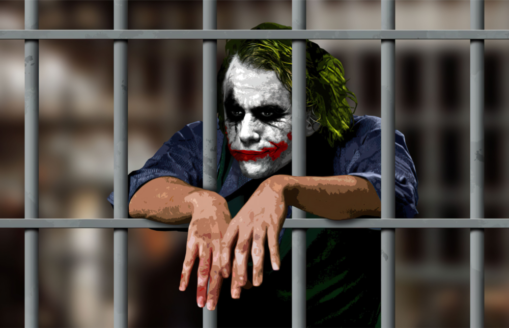 Arte della parete di vetro Burlone