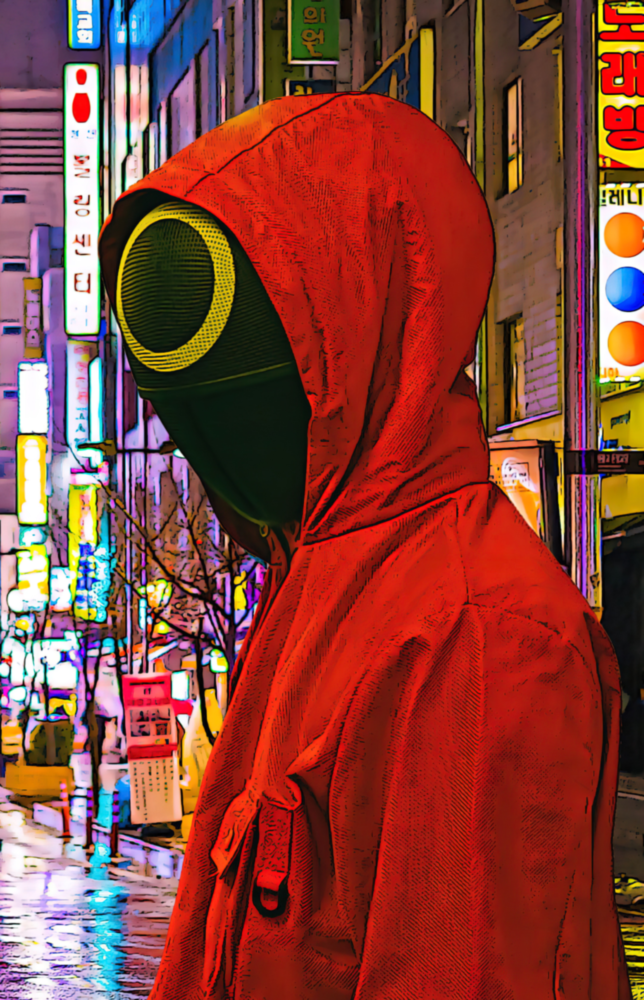 Arte della parete di vetro Gioco di calamari