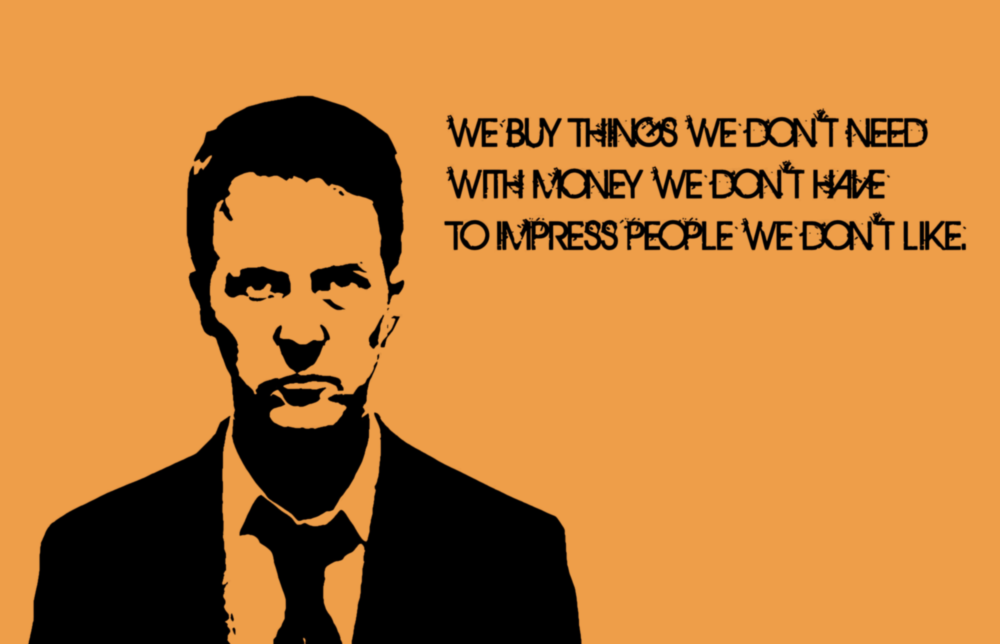 Arte della parete di vetro Fight Club