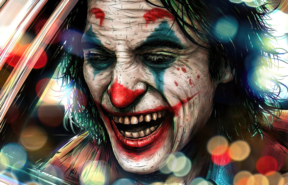 Arte della parete di vetro La risata di Joker