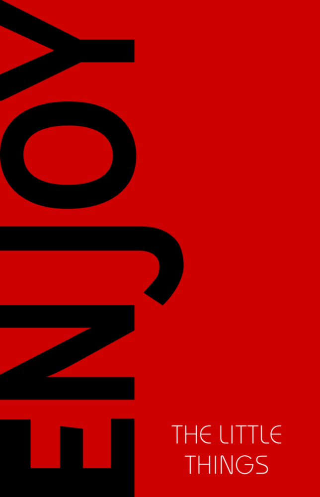 Arte della parete di vetro Goditi le piccole cose