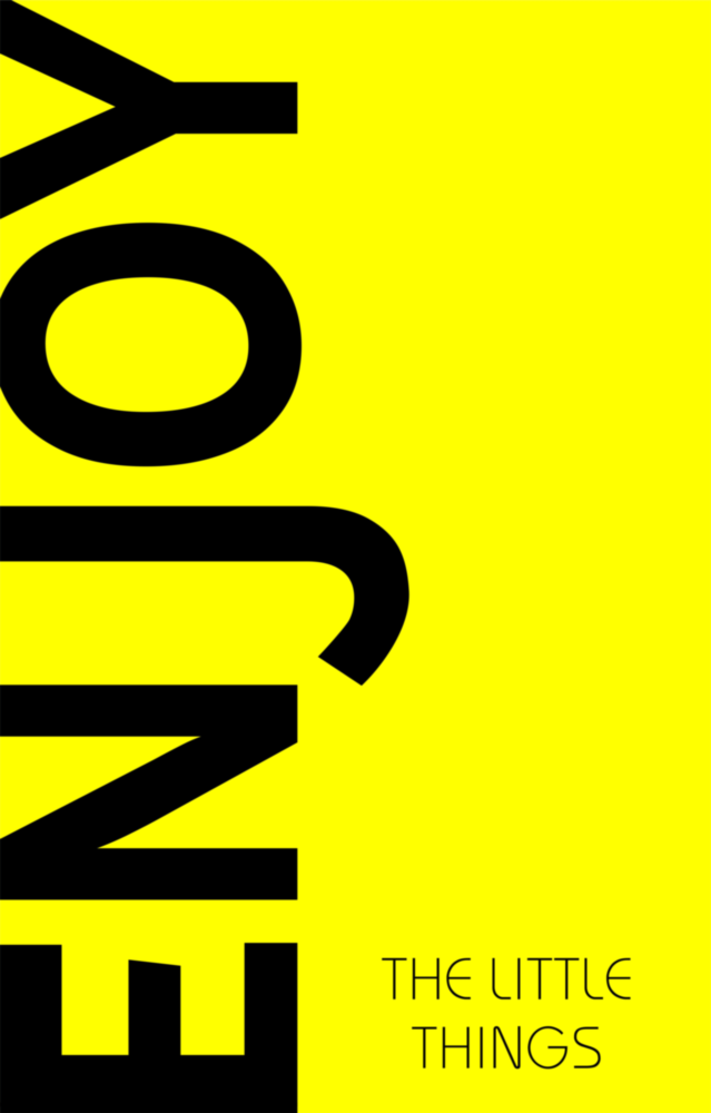 Arte della parete di vetro Goditi le piccole cose