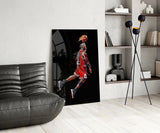 Michael Jordan Glass Wall Art.