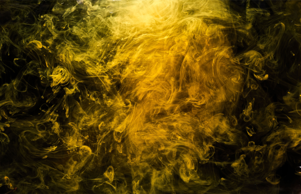 Fumée jaune Impression sur verre