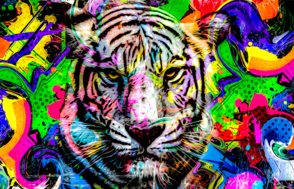 Arte della parete di vetro Occhio di tigre