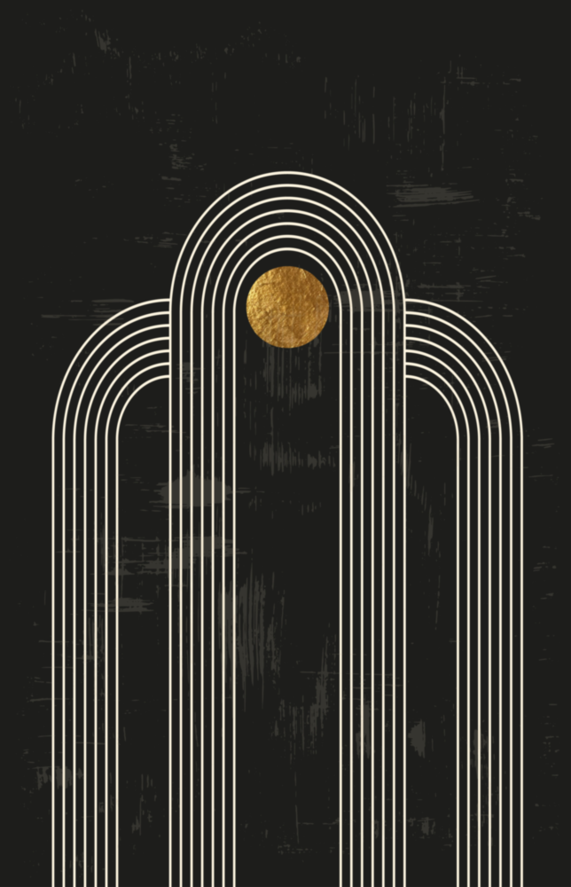 Le point et les lignes Impression sur verre