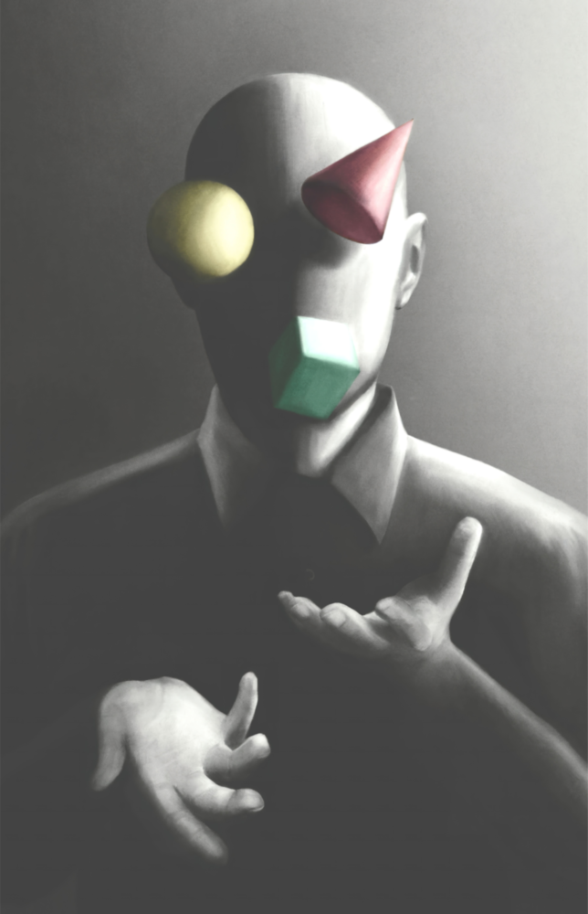 Arte de pared de vidrio de Malabarista