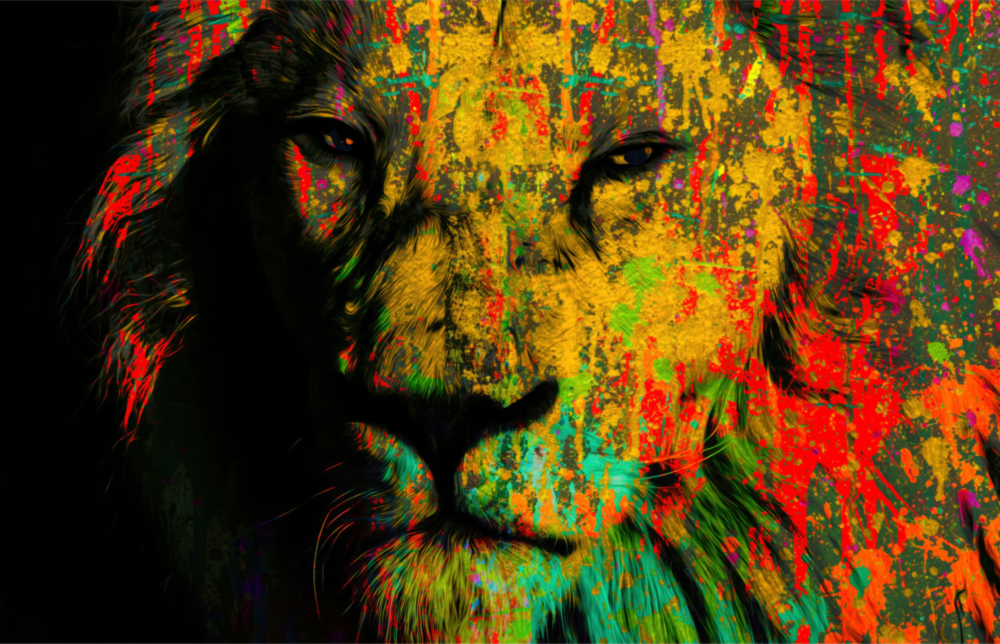 Arte della parete di vetro Occhio del leone