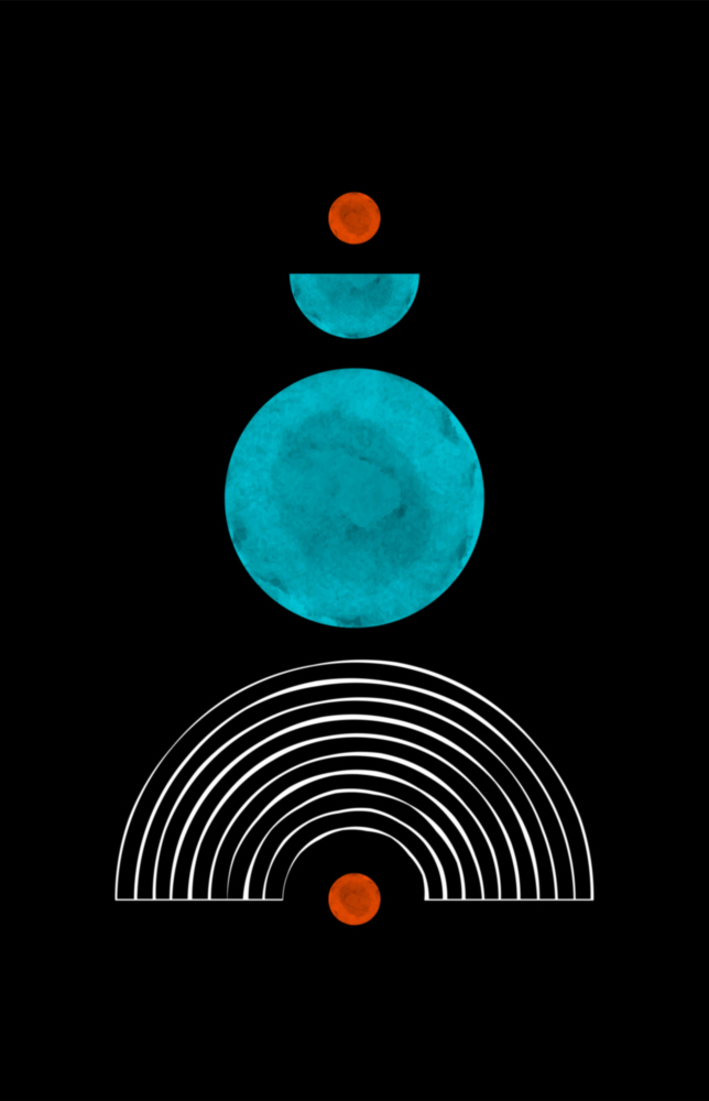 Point sous l'arc-en-ciel Impression sur verre