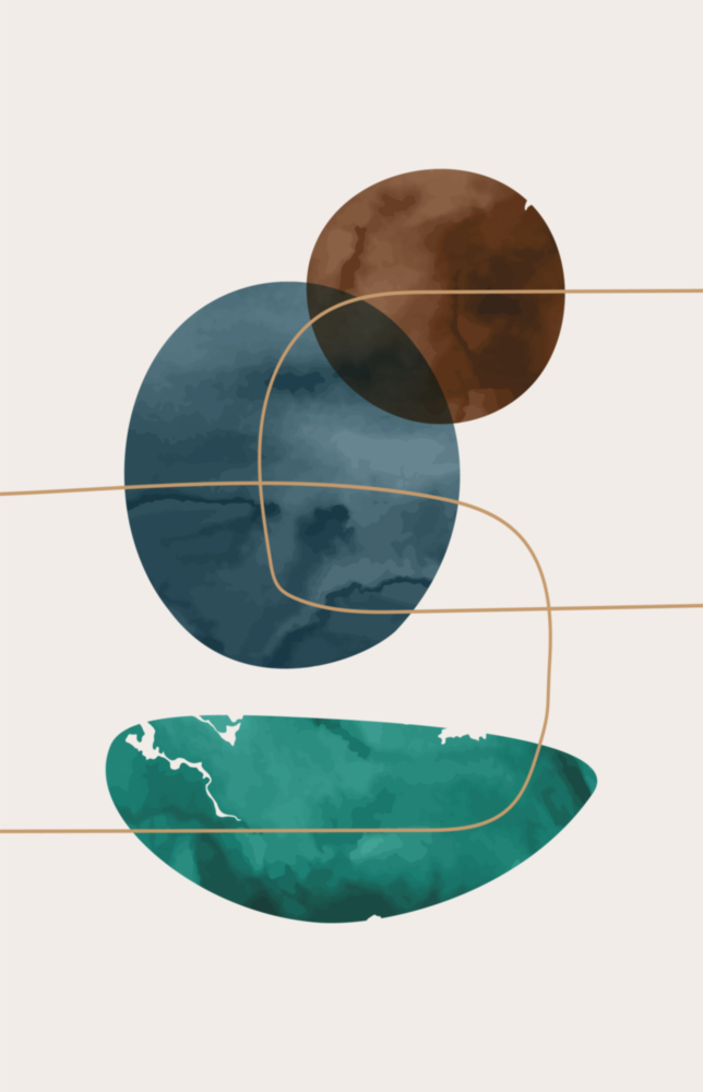 Tanz der Erdfarben Glasbild