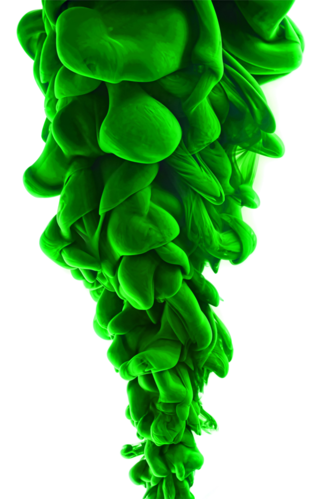 Grüne Schichten Glasbild