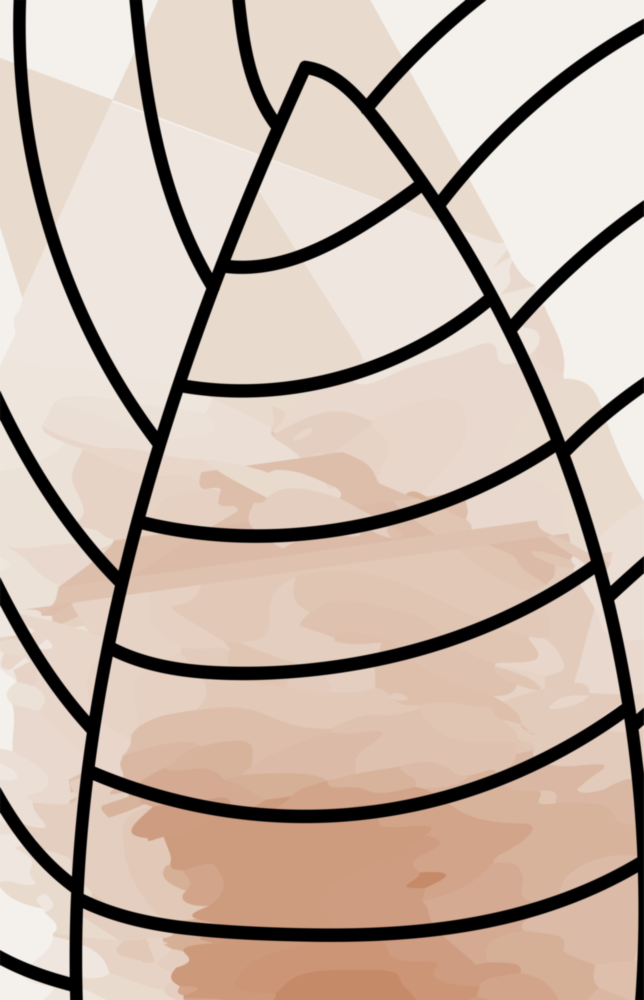 Arte della parete di vetro Linee di foglia