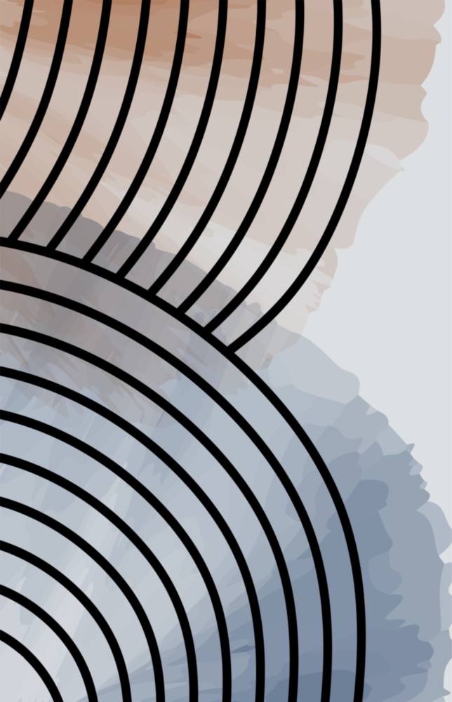 Arte della parete di vetro Linee di onde