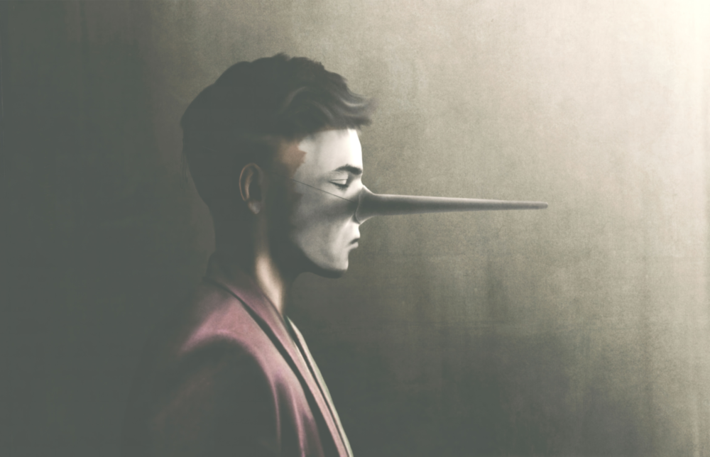 Menteur Impression sur verre