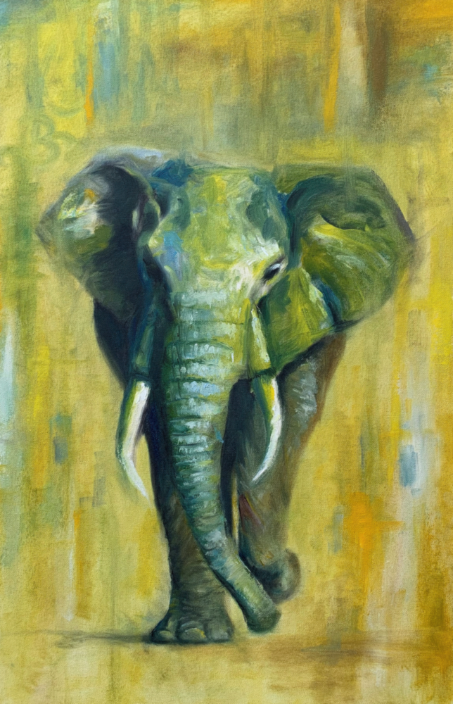 Arte della parete di vetro Elefante