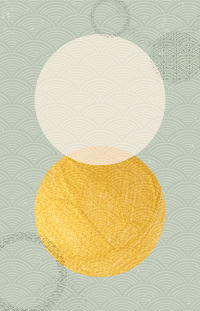 Arte della parete di vetro Sole e Luna