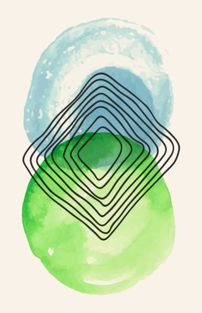 Cercles abstraits Impression Sur Verre