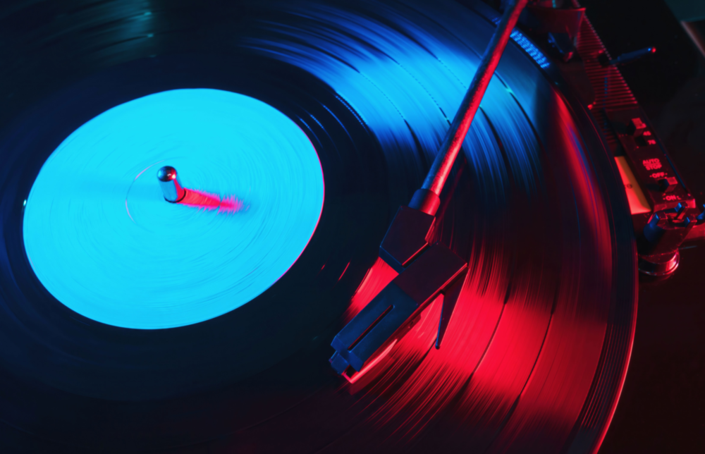 Gramophone Impression sur verre