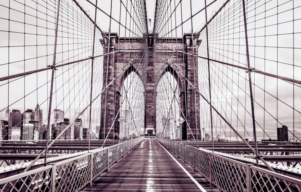 Brooklyn Brücke Glasbild