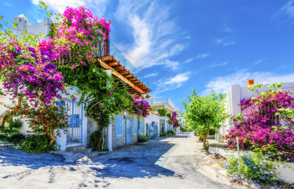 Ägäische Schönheiten Glasbild