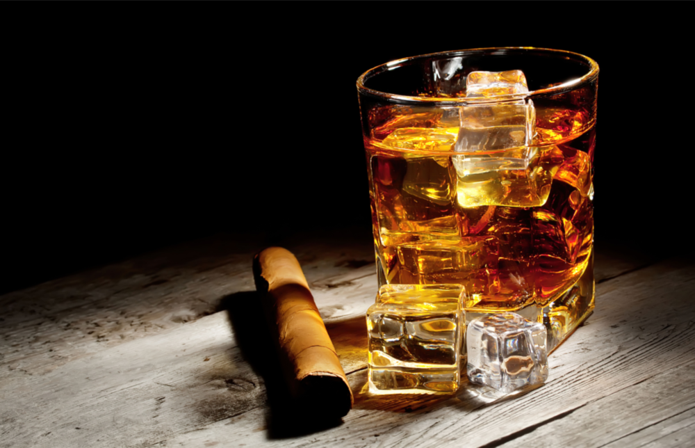 Arte della parete di vetro Whisky