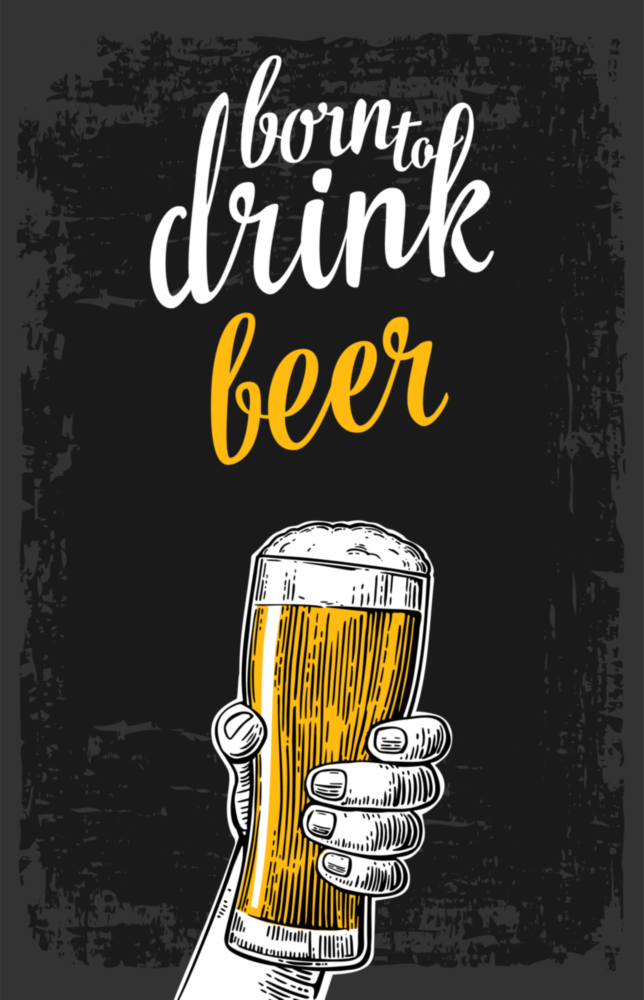 Arte della parete di vetro Birra