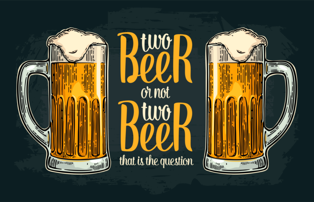 Bière Impression sur verre