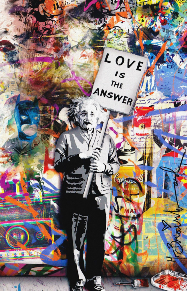 Banksy, Love is the Answer Glass Wall Art
