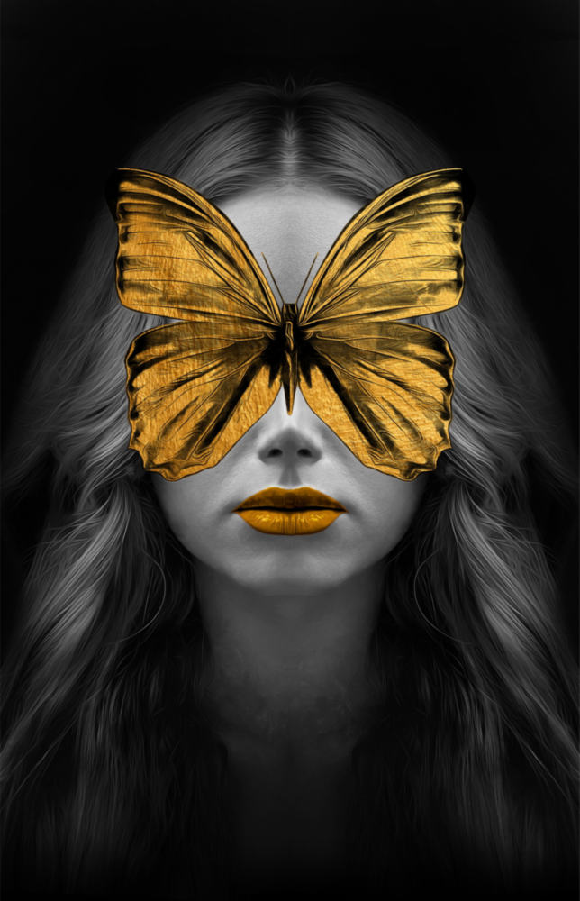 Schmetterlingsaugen Glasbild