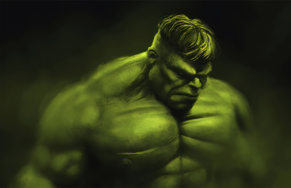 Arte della parete di vetro Hulk
