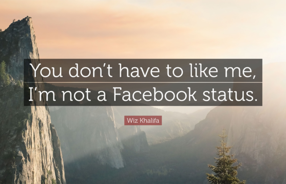 Arte della parete di vetro Non uno statüs di Facebook