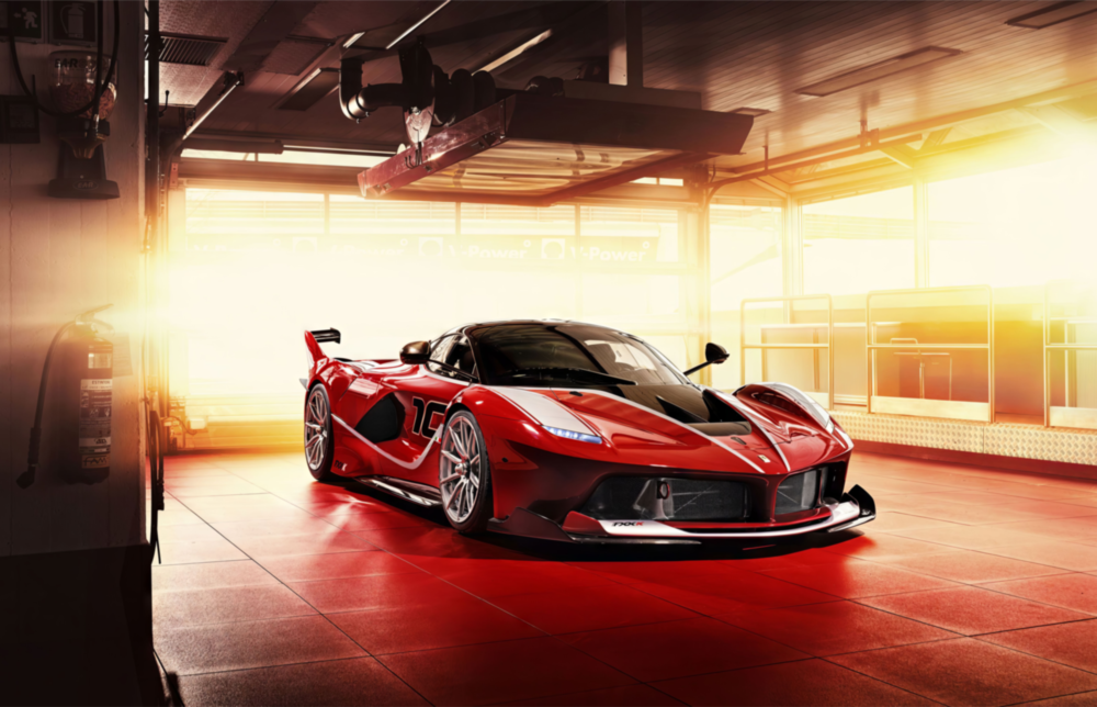 Arte de pared de vidrio de Ferrari FXX K