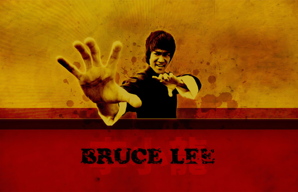 Arte della parete di vetro Bruce Lee