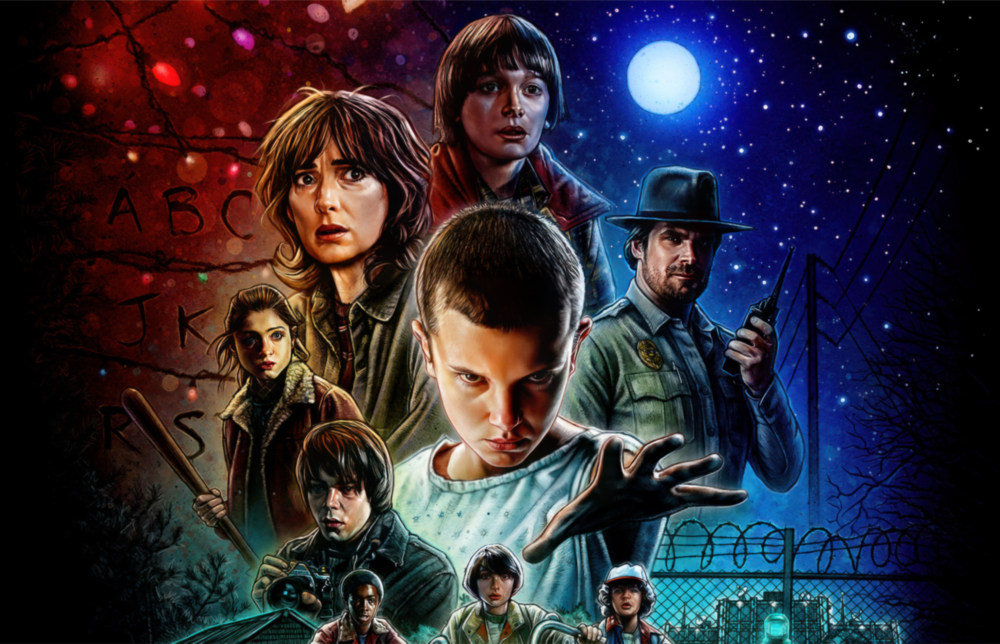 Stranger Things Poster Glass Wall Art