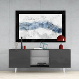 Blue Nebula Glass Wall Art.