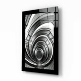 Spiral Stairs Glass Wall Art.