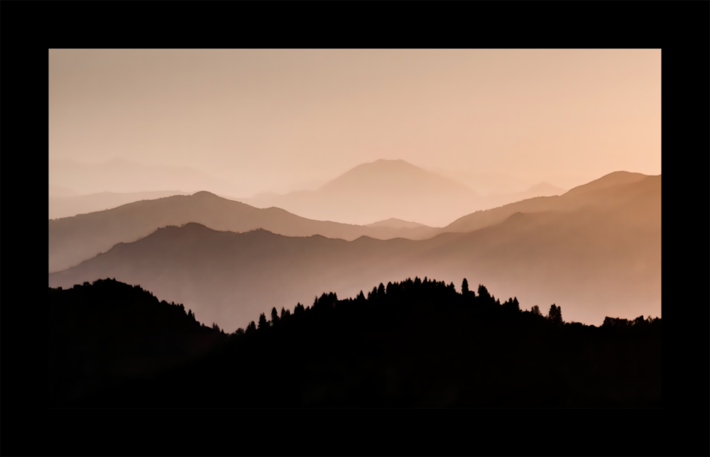 Arte della parete di vetro Orizzonti nebbiosi