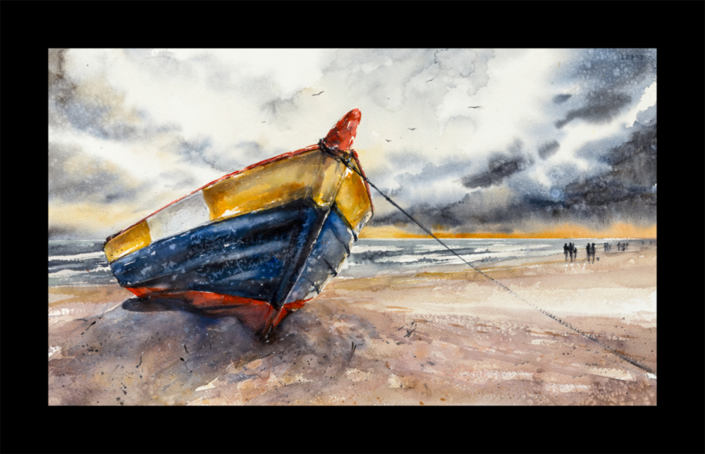 Kayak solitaire Impression sur verre