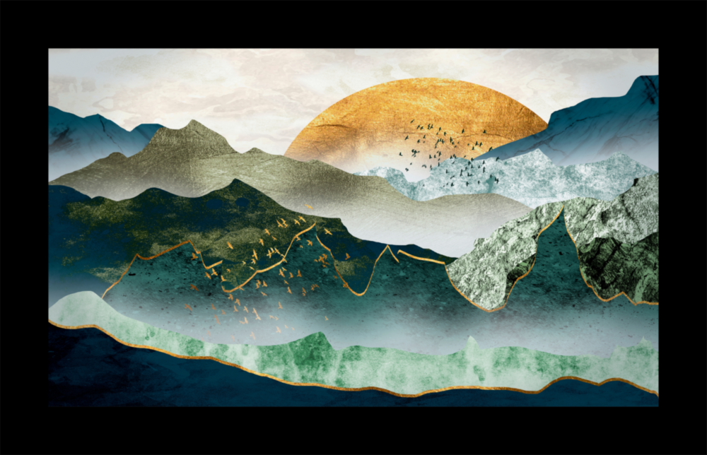 Arte della parete di vetro Valle di smeraldo